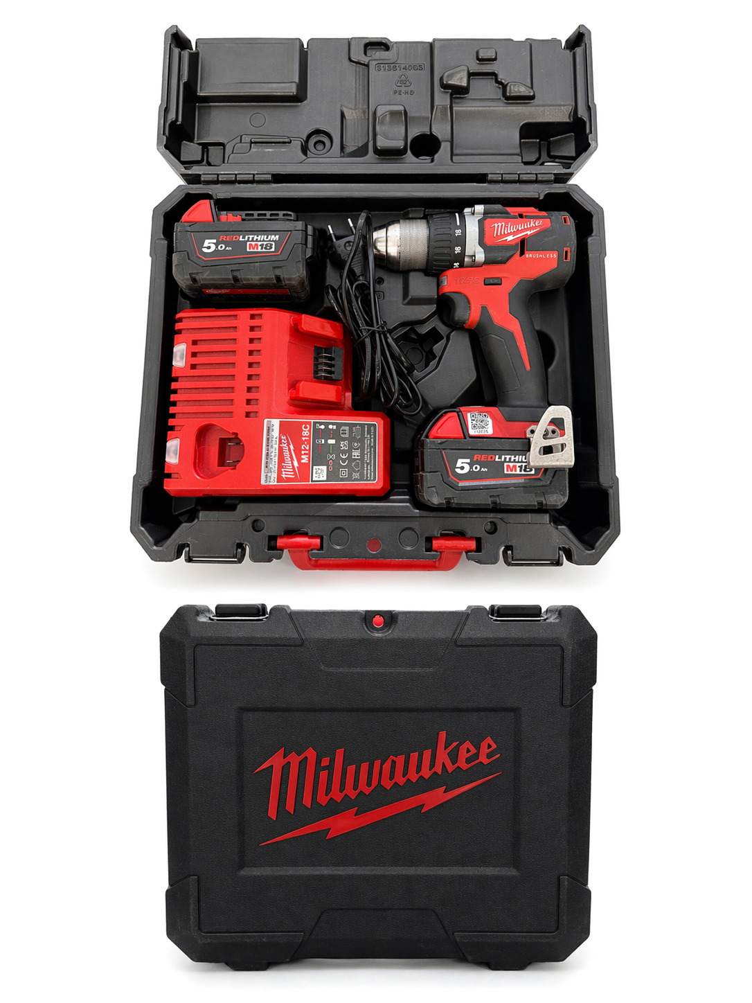 Milwaukee M18 CBLDD-502C Skruvdragare inkl tillbehör